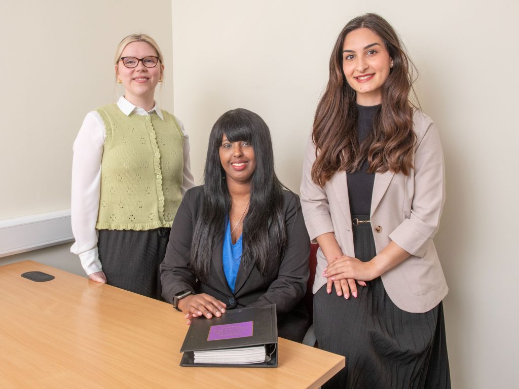 Laura Goode, Kali Snowdon and Mariya Dimitrova who have been promoted to associate solicitors